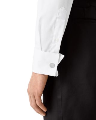 Contemporary Fit Striped Bib Evening Shirt