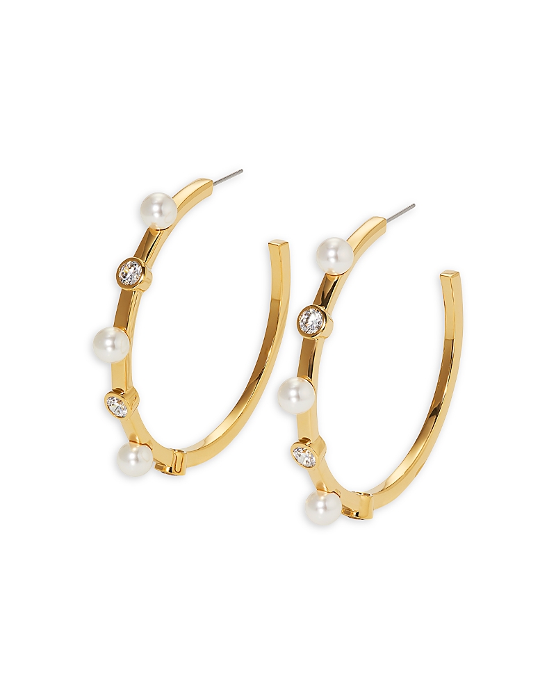 Nadri Large Farrah Faux Pearl Earrings In Gold