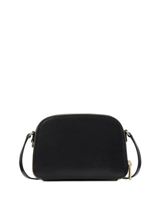 Devin Mini Saffiano Leather Double Zip Dome Crossbody