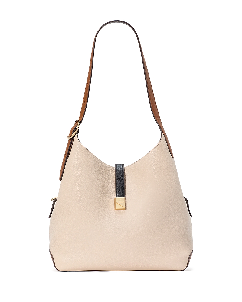Kate Spade Tribeca Colorblock Pebbled Leather Shoulder Bag In Milk Glass