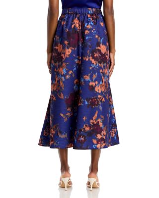 A Line Woven Maxi Skirt