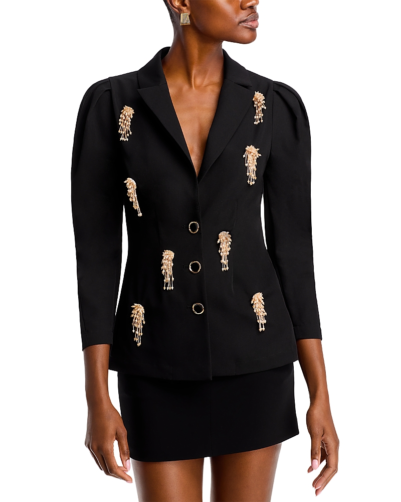 Misook Beaded Applique Blazer