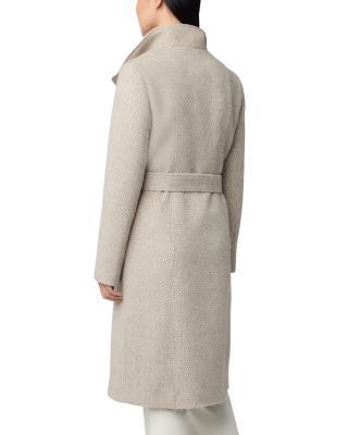 Military Notched Collar Belted Coat