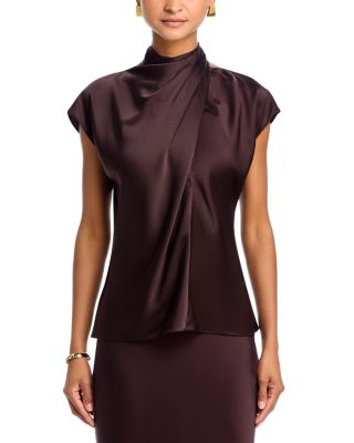 Leilany High Neck Draped Top