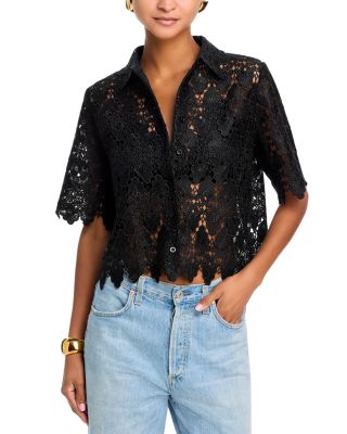 Frame Lace Short Sleeve Shirt