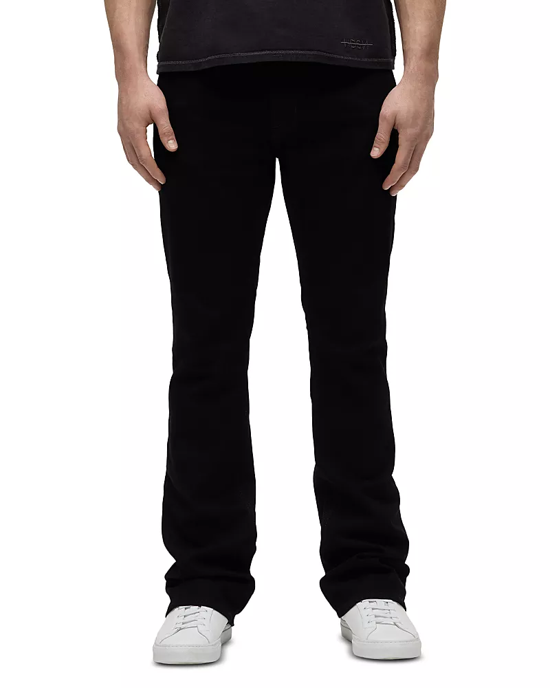 Hudson Walker Kick Flare Bootcut Jeans in Raven Black