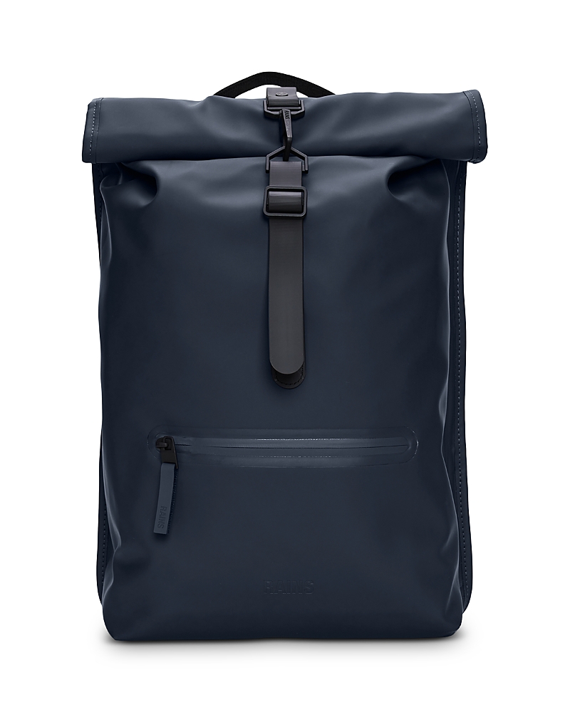 Rains Navy Rolltop Rucksack 13320 In Navy