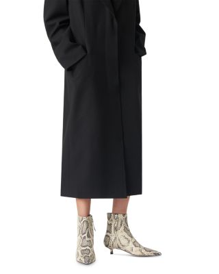 Women's Sofie Pointed Toe Embossed Kitten Heel Ankle Boots