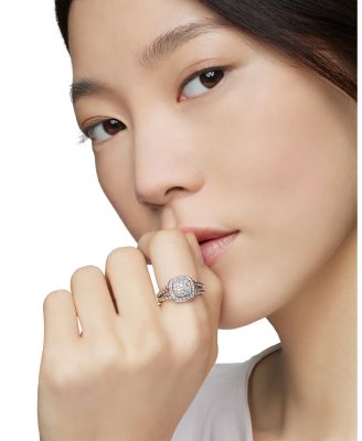 Sterling Silver Petite Albion&reg; Diamond Pav&eacute; Ring