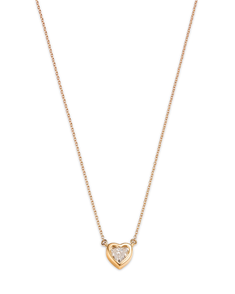 Moon & Meadow 14k Yellow Gold Lab Grown Diamond Heart Pendant Necklace, 16-20 In Gold