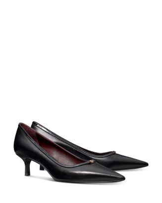 Tory Burch Women's Double T Buckle Kitten Pumps | Bloomingdale's