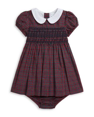 Ralph Lauren - Girls' Plaid Smocked Cotton Dress & Bloomer - Baby