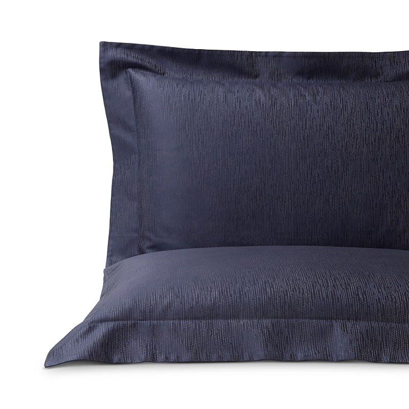 Frette Rays Sham, King In Tidal Blue/slate Grey
