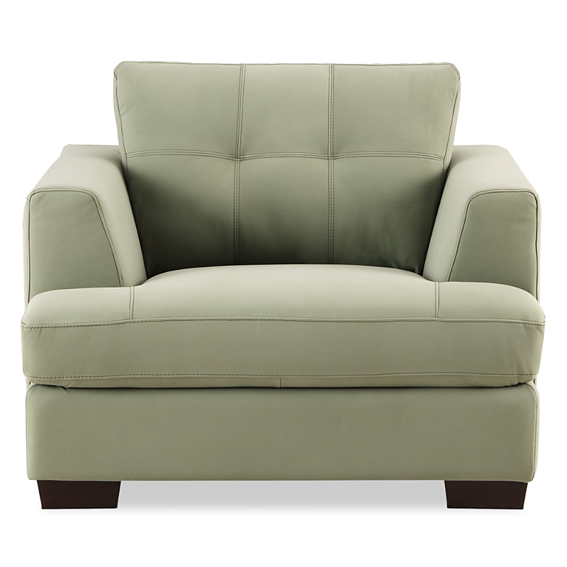 Chateau D'ax Angolo Leather Chair In – Velvet Green