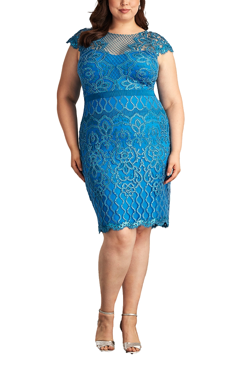 Tadashi Shoji Sequin Cap Sleeve Lace Dress In Deep Ocean | ModeSens Tadashi Shoji Sequin Cap Sleeve Lace Dress In Deep Ocean | ModeSens