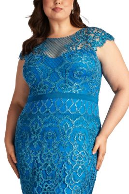 Plus Miranda Sequin Embroidered Dress