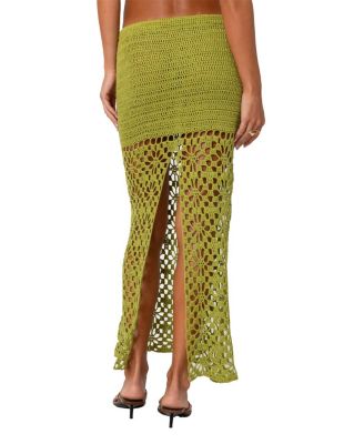 Ida Back Slit Crochet Maxi Skirt