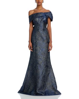 Metallic Asymmetric Gown