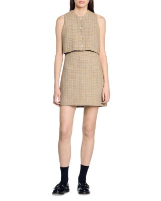 sandro tweed mini dress Tweed Mini Dress