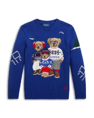 Ralph Lauren - Boys' Polo Bear Family Sweater - Little Kid, Big Kid