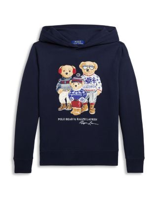 Ralph Lauren - Boys' Polo Bear Family Fleece Hoodie - Big Kid