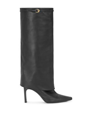 Women&#39;s Wally Leather Foldover Cuff High Heel Boots