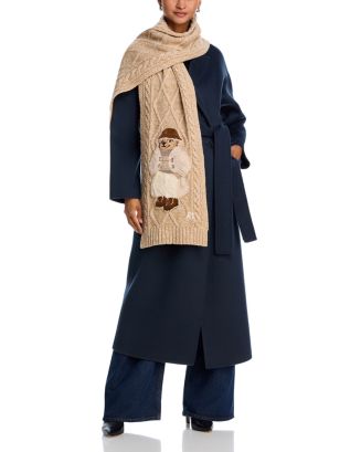 Polo Ralph Lauren Holiday Cable Knit Bear Scarf | Bloomingdale's