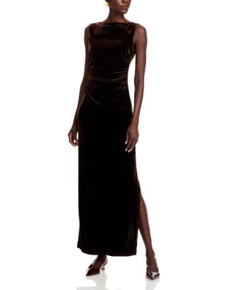 WAYF Davin Velvet Maxi Dress | Bloomingdale's