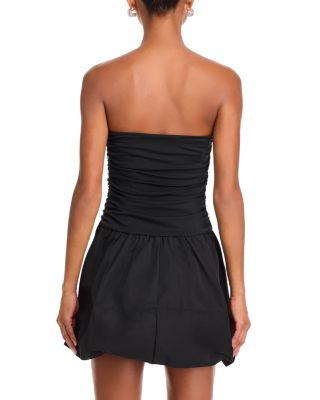 Amari Ruched Bubble Hem Mini Dress