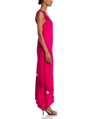 knee length dresses for ladies ALC Women's Alessia Satin + Lace Maxi Dress – Saint Bernard main image 1