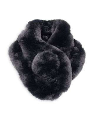 Surell - Faux Fur Pompom Scarf