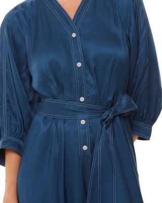 Mabel Topstitched Belted Jumpsuit