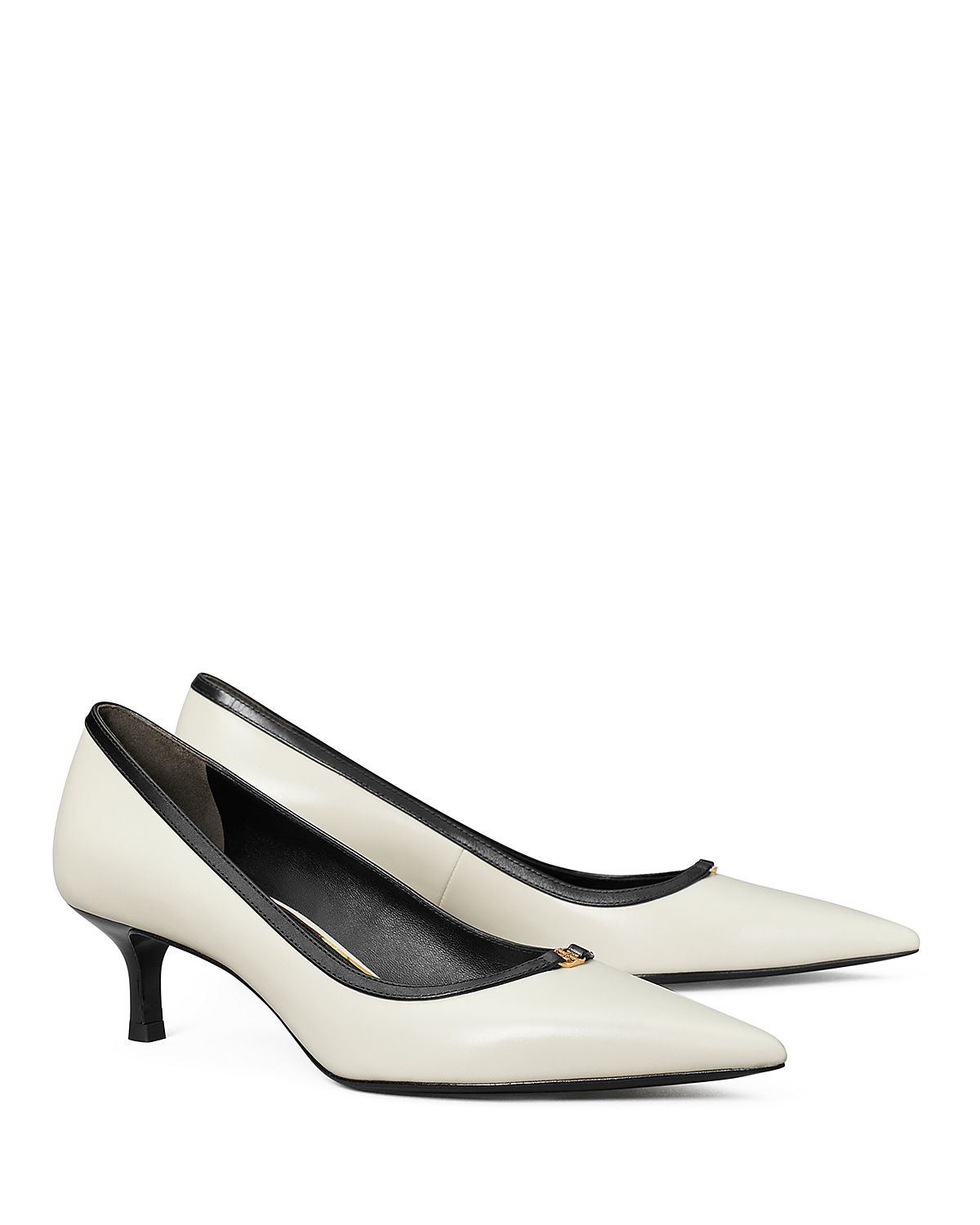 Tory Burch Women's Double T Buckle Kitten Pumps
