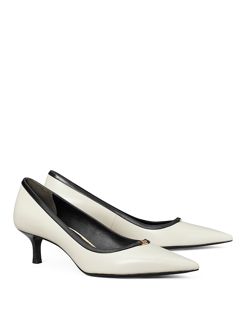 Tory Burch Women's Double T Buckle Kitten Pumps
