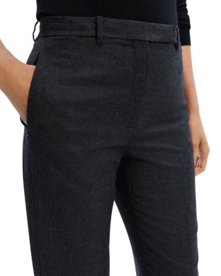Wool High Waisted Tapered Pants
