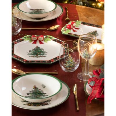 Christmas Tree Stemless Wine Glasses, Set of 4