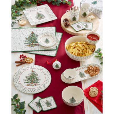 Christmas Tree Polka Dot Tiered Chip &#39;n Dip