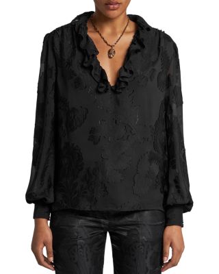 Etro - Jacquard Ruffle Trim Blouse