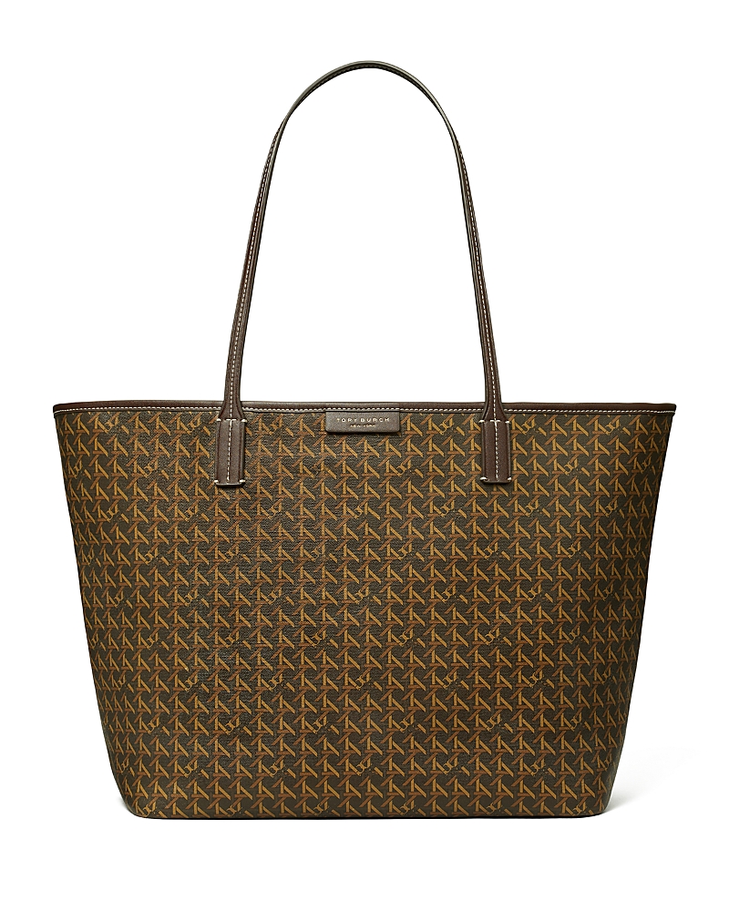 Tory Burch Ever-ready Zip Tote In Walnut/gold