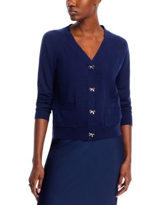 Sioni - V Neck Bow Button Sweater