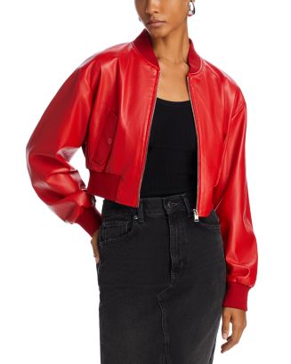 LAMARQUE Evelin Faux Leather Bomber Jacket | Bloomingdale's
