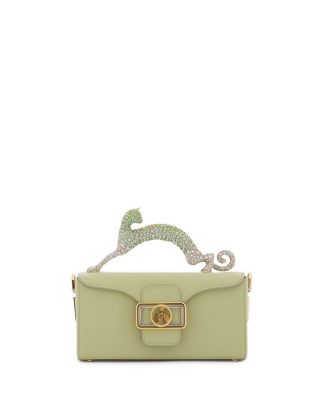 Lanvin Nano Pencil Cat Bag In Leather And Rhinestones