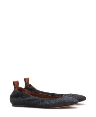 Lanvin - Women's The Glittery Suede Ballerina Flat