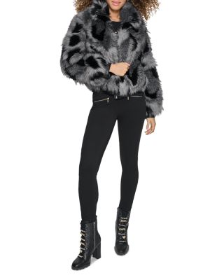 Multicolor Faux Fur Coat