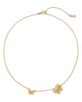 Temple St. Clair 18K Yellow Gold Fj Diamond Two Butterfly Pendant Necklace, 16-18