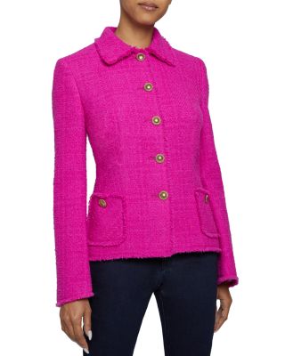 Santorelli Tweed Collared Button Up Jacket