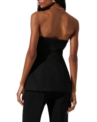 Milani Strapless Slim Fit Button Front Top
