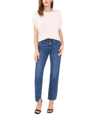 Crewneck Dolman Cap Sleeve Sweater