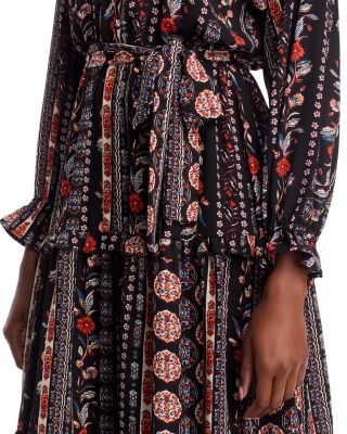 Tiered Long Sleeve Midi Dress