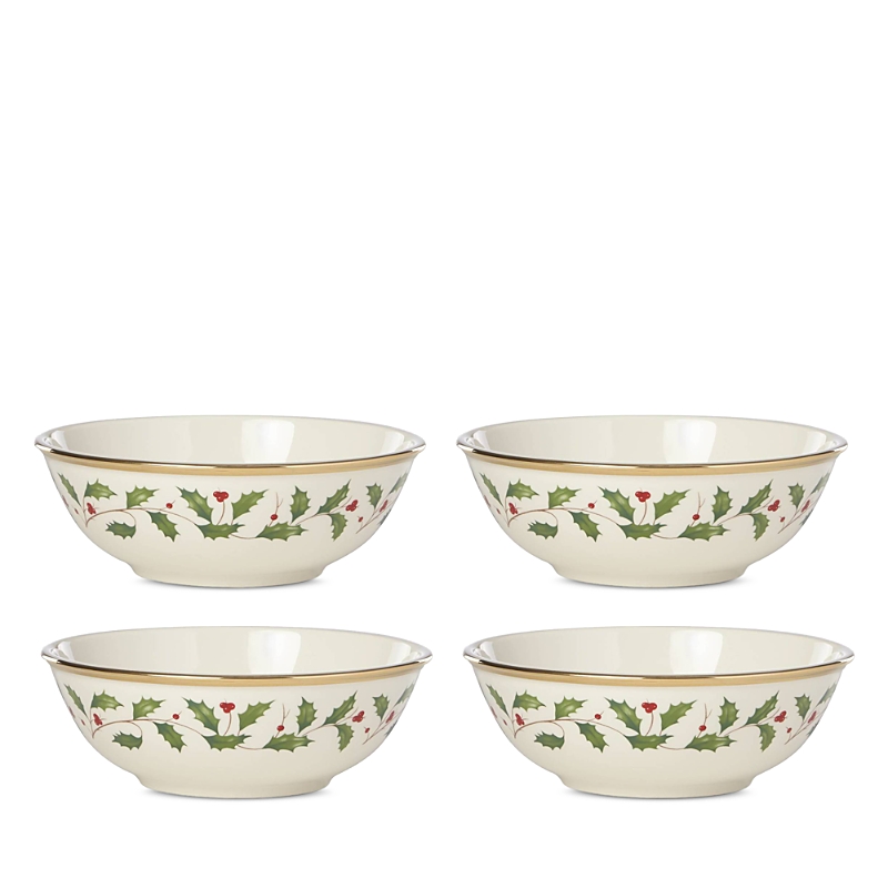 Lenox Holiday Dinnerware Place Setting Bowls, Set Of 4 In Ivory